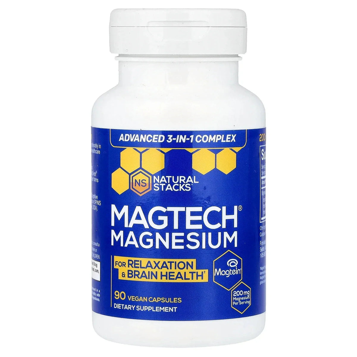 MagTech Magnesium Supplement 90 Vegan Capsules 66.6 mg Per Capsule