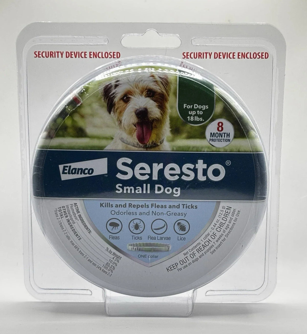 Seresto Flea and Tick Collar for Small Dogs Under 18 lbs 8 Month Protection