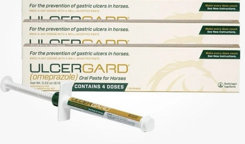 NEW UlcerGard Horse Oral Paste 3 Pack 4 Dose Syringes Omeprazole