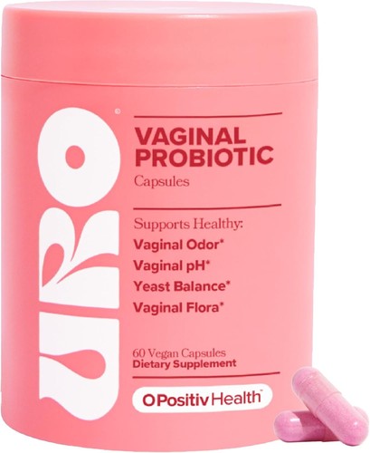 URO Vaginal Probiotics for Women 60 Count Prebiotics pH Balance Support