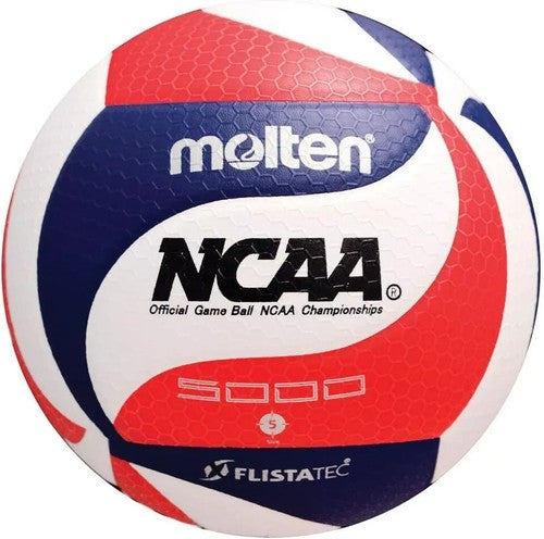 Molten V5M5000-3N Flistatec NCAA Volleyball - Red/White/Blue- PU Microfiber Ball