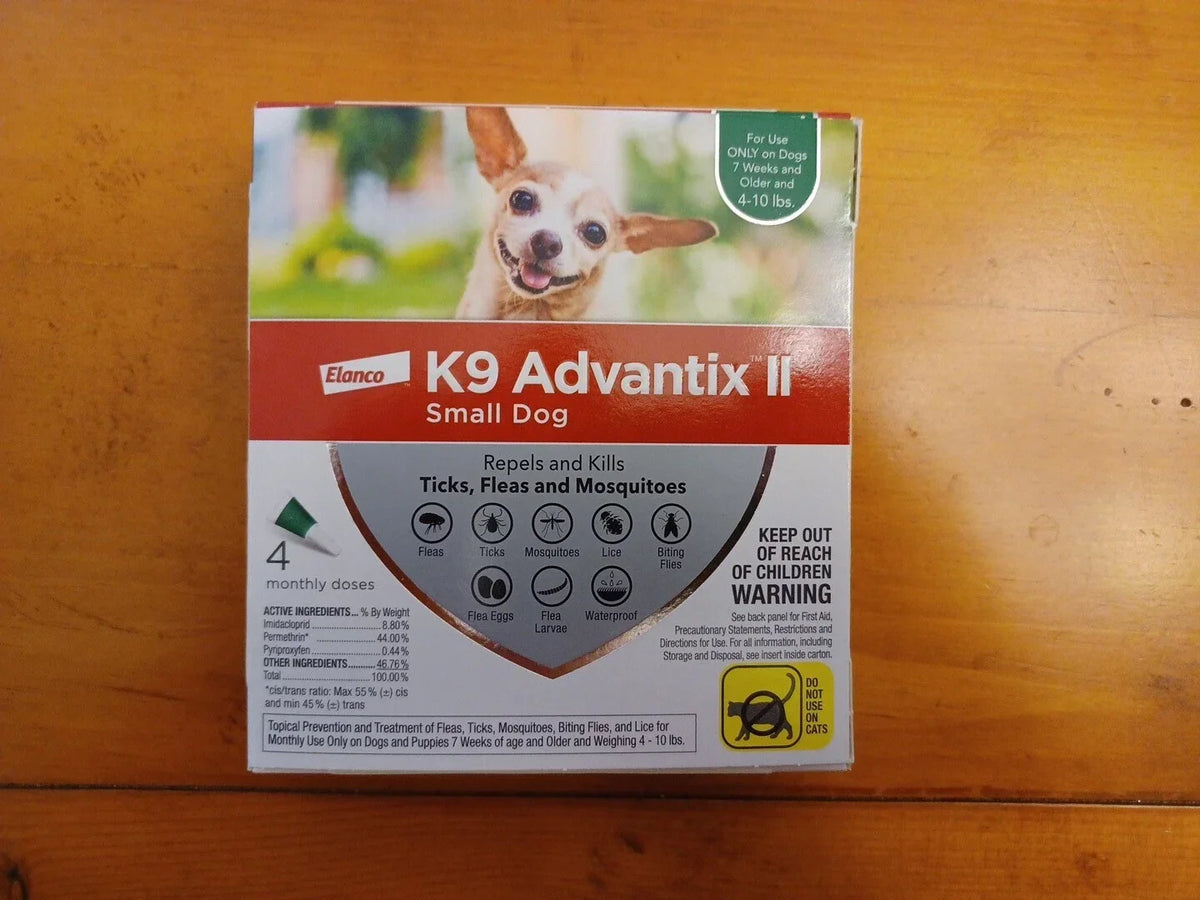 K9 Advantix II Small Dog Flea Tick Mosquito Treatment 4 Month Supply 4-10 lbs