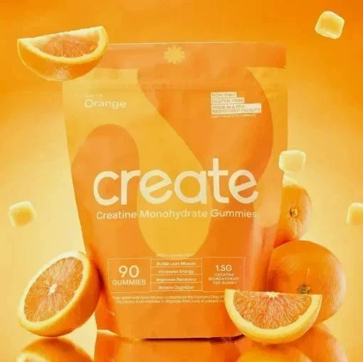 Create Creatine Monohydrate Gummies for Men & Women: Strength, Orange 90ct
