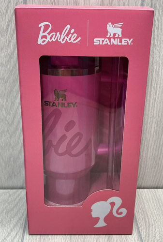Stanley x Barbie Pink Sparkle Quencher H2.0 Tumbler 40oz Lid Straw New